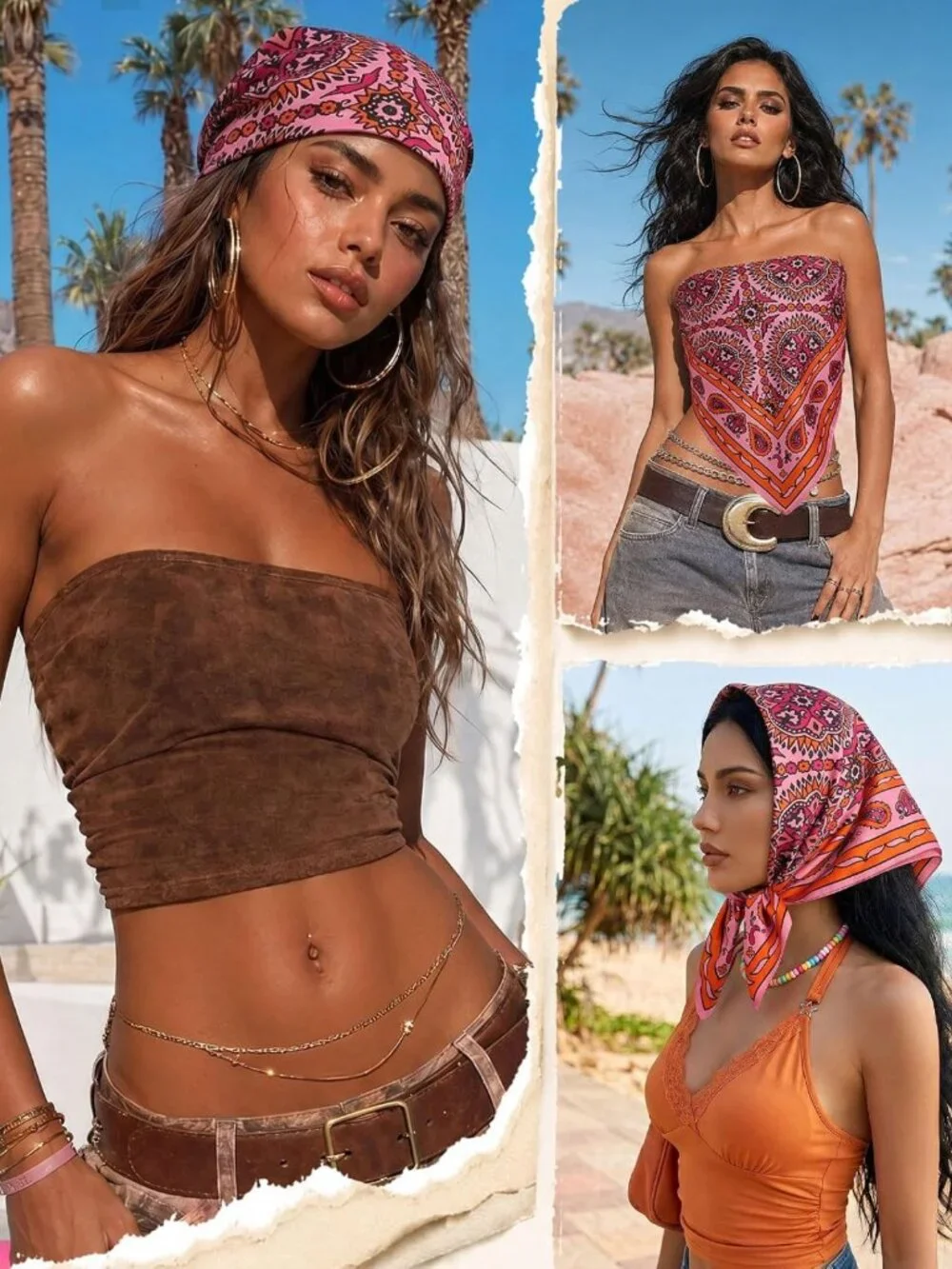 Reversible 27.5” Square Satin Hair Scarf | Stylish Head Wrap & Bandana for Sleep